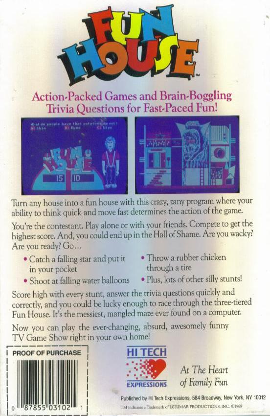 Fun House PC wacky computer game show based on TV! 3.5" eBay